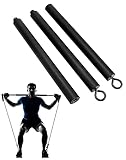 QWORK® Tragbar Widerstandsbänder Stange Pilates Bar für Zuhause und Fitnessstudio - 108 cm - Max. Belastung 360kg (Abnehmbarer Stick x3)
