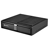 SilverStone SST-ML08B - Milo Mini-ITX schmales HTPC Desktop Gehäuse, schwarz