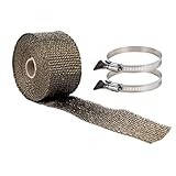 Flammhemmendes Rohrband – hitzebeständige Isolierrohrabdeckung, Glasfaser, abnehmbarer Schutz für Auspuffrohr, Kamin, Heizung, Ofen, Elektrokabel,