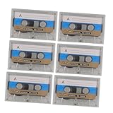 6 Stück 30 Retro Party Tonbandgerät Gerät Tonrekorder Kassettenrecorder Leere Kassettenbänder Musikkassettenbänder Kassettenbandgerät Kassettenbandgehäuse CD Band Aus Kunststoff Gadpiparty