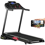Newgen Medicals Fitnessgeräte: Profi-Laufband mit Bluetooth & App, XXL-Lauffläche, 16 km/h, 1.100 W (Heimtrainer, Laufband mit Pulsmesser, Geschenk Herren)