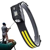 dzqad Wiederaufladbare Kopflampe | Breiter Lichtkegel 300 Lumen Bewegungssensor Wasserdicht,Stirnlampe für Camping, und Arbeiten - Geeignet Für Angeln Reparatur Wandern Klettern Und Bauarbeiten