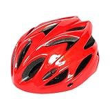 Amagogo Fahrradhelm für Erwachsene, Rennradhelm, stilvoller tragbarer, bequemer Fahrradhelm, Sporthelm für Outdoor-Sportarten, Rot