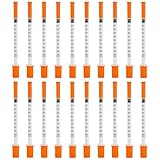 Sarini 20er-Pack 1-ml-Spritzen 0,3 x 13 mm 30 G,Kunststoff-Mehrzweck-Messwerkzeuge,1-ml-Spritzen mit Kappe,Dosier-Messwerkzeug,Laborzubehör,einzeln versiegelte Verpackung