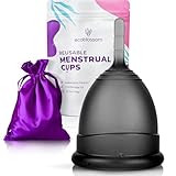 EcoBlossom Menstruationstasse - Alternative zu Tampon, Binde und Diskus - 12 Stunden lang zu tragen - wiederverwendbare Menstruationstasse (kleine Tasse)