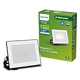 Philips Lois Flutlichtstrahler für den Außenbereich, exkl. Bewegungssensor, 10 Watt, 3000K weißes Licht, Schwarz