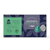by Amazon Haselnuss-aromatisierte Kaffeekapseln, Nespresso-kompatible, 20 Aluminiumkapseln (1 Packung x 20) - Rainforest Alliance Zertifiziert