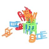 Kunststoff-Balancierstühle, Spielzeug, 18-teilig, Familienspiel-Stapel, Mehrfarbig, Mini-Intelligenz, Multiplayer-Balance, Kinderspielset, interaktives Stuhl-Spielzeugbrett für