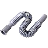 YAFYOING Flexibler Siphon/Ablaufschlauch Siphon Für Waschbecken, Röhrensiphon Aus Kunststoff, Ablaufgarnitur Für Waschtisch, Ausziehbar Von 310-800 Mm