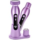 Haosens Elektrischer Rasierer für Damen, elektrischer Rasierer, kabelloser Bikini-Trimmer, wiederaufladbar, glatt und schmerzlos, 2-in-1-Rasur für Bikini, Haarentfernung, Unterarm, öffentliche Haare,