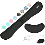 ZIBLY Tastatur- und Maus-Handgelenkauflage, rutschfestes, ergonomisches Handgelenkkissen, einfaches Tippen, Schmerzlinderung, hochwertiger Memory-Schaum für die Arbeit von zu Hause aus