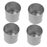 Alipis 4 Stück Eimer-blumentopf Aus Blech Rustikale Küchendekoration Verzinkte Vase Landhausvase Utensilienhalter Aus Metall Bauernutensilien-Organizer Verzinkter Eimer Silver Eisen