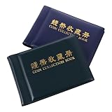 WHAMVOX 2 Stück Münzalbum 10 seitig Münzsammlungsalbum mit Stabilem Material Flachem Design für Gedenkmünzen Sammelbuch für Münzsammler Geschenkidee