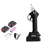 DALIAN Power Pruning Schere Schnurloser Baumschneider Astschneider batteriebetriebener Holzschneider AkkuBaumschneider Elektrische Gartenschere mit Batterie