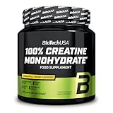 BioTechUSA 100% Creatine Monohydrate | Kreatin in pharmazeutischer Qualität | Mikronisiert | Vegan | Glutenfrei, 300 g, Ananas-Mango
