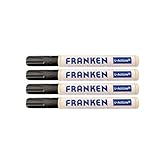 Franken Tafelschreiber U-Act Line, Whiteboard-Marker mit 3 mm Rundspitze, 4 Stück, Schwarz, für trocken abwischbare Tafeln, ZU1904 10