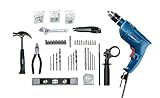 Bosch Professional: Schlagbohrmaschine GSB 600 (600W Motor, Zusatzhandgriff, 100-teiliges Zubehörset, Koffer)