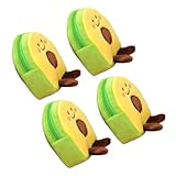 Yardwe 4 Stück Teiliges Avocado Münzgeldbörsen Plüsch Kleine Geldtasche Weich Kreativ für Mädchen Alltag Shopping Schule