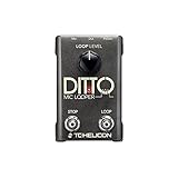 TC Helicon DITTO MIC LOOPER Einfach zu bedienendes Looper-Pedal mit zwei Tasten für Gesang und akustische Instrumente