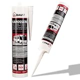 dubaust Karosseriekleber Montageklebstoff Dichtstoff für Auto Wohnmobil Innen + Aussen UV-resistent Haftung auf allen Untergründen Karosseriekleber Caravan Dichtmasse 290ml Kartusche (schwarz, 1x)