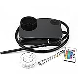 Tragbare Shisha-Box aus Acryl wie ein Buch Shisha-Set Nargile Shisha Narguile Chicha Cachimbas Shisha-Kit (Black)
