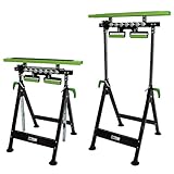 TRUTZHOLM 2x Multifunktions-Arbeitsbock Rollenbock höhenverstellbar Klappbock V-Rollen klappbar 200 kg Werktisch 4in1 platzsparend