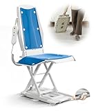 VOCIC Elektrische Aufstehhilfe mit Rollen, tragbarer Hebesitz 0–50 cm, klappbar, bis 140 kg belastbar, erleichtert Aufstehen vom Boden, ideal für Zuhause