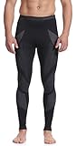 Ladeheid Herren Funktionsunterwäsche Lange Unterhose Thermoaktiv (Schwarz/Grau, L)