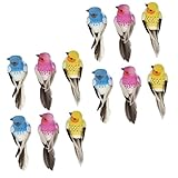 Cabilock 12 Stück Simulationsvogel Künstlicher Vogel Miniatur Dekoration Vogel Ornament Tier Dekor Künstlich Für Mini Vogel Modell Mini Vögel Vogel Artware Pastorale Vögel