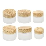CRILSTYLEO 6St Sahneglas Auslaufsicheres Cremetiegel Cremes Dose Objektträgerbehälter Zinn lagercontainer sprühflasche Kosmetikdose Schminkdose hohes weißes Glas Transparent