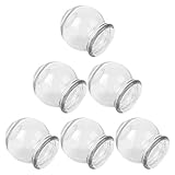 Ciieeo 6 Stück Glas Feuer Schröpfgläser Glas Schröpfset Vakuum Schröpfgläser Zur Cellulite Reduktion