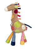 SIGIKID 42837 Stofftier Giraffe Patchwork Sweety Kuscheltier zum Spielen & Schmusen aus weichem Materialmix für Babys und Kinder, Jungen und Mädchen von 0 Monaten bis 8 Jahren Mehrfarbig/Giraffe 36 cm