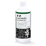 Greenpet Lachsöl für Hunde, Katzen & Pferde 1 Liter - Omega 3 Futteröl für Hunde in Premiumqualität gegen Juckreiz, BARF Fischöl für Haut & Fell, Fellglanz & Fellpflege
