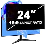 LUSA DESIGN 24 Zoll Monitor Blickschutzfilter für 16:9 Seitenverhältnis, Blendfrei Blaulichtfilter Computer Privacy Screen 24' Sichtschutzfolie, Abnehmbarer Blickschutzfolie Sichtschutzfilter