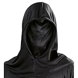 FIESTAS GUIRCA | Kapuze Herr der Dunkelheit (Einheitsgröße) - Maske mit Kapuze für Geister- und Halloween Kostüme - Kostümzubehör für Erwachsene Unisex - Ideal für Gruselfeste - Schwarz