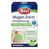 Abtei Magen Darm Entspannung - bei Blähungen, Völlegefühl und Aufstoßen - hochdosiert - mit Simeticon - Pfefferminzgeschmack - 1 x 20 Kautabletten