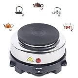 Elektrisch Einzelkochplatte & 500W Kochplatte - Herdplatte Kochfeld Heizplatte 6 Temperatureinstellung, Mini-Herd Kochplatte Schnelles Erhitzen für Kaffeekannen Teekannen