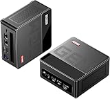 AOOSTAR GEM12 Max Mini PC, Schwarz Ryzen 9 6900HX(8C/16T), Mini Gaming PC 16GB DDR5-RAM 512GB NVMe PCIe4.0 SSD, Mini Desktop Computer 4K@144Hz 4-Display/OCULINK/DP1.4/2xUSB4.0/2x2.5G RJ45/WiFi6