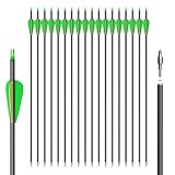 NorthSpoor 18 Stück Carbonpfeile 30 Zoll mit abnehmbaren Pfeilen für Jugend und Erwachsene, Bogenschießübungen, Bögen und Pfeile für Outdoor-Training