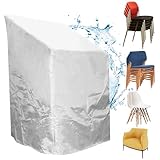 AXXHOTHO 210D Oxford Polyester Schutzhülle für Gartenstühle Gartenstuhl Abdeckung, Plane UV-Beständig wasserabweisend Winterfest reißfest 70x70x80/120cm