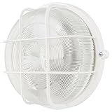 REV Feuchtraumleuchte LED - Feuchtraumlampe rund, IP44, 7W, 600lm, 3000K, ideal als Wand- oder Deckenlampe - Werkstattlampe, Kellerlampe, weiß