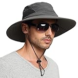 EINSKEY Sonnenhut Herren Damen UV Schutz Sommerhut Gartenhut Faltbar Safari Sonnenschutz Hut Breite Krempe Outdoor Wanderhut Anglerhut