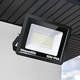 Wegoodlife LED Strahler Außen 50W, Superhell 3995LM Scheinwerfer, IP66 Wasserdicht Fluter, 6500K Kaltweiß Aussenstrahler, Außen Sicherheitsbeleuchtung für Hinterhof Auffahrt Türen Garage Flur Garten