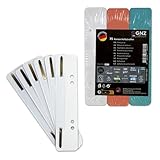 SIGNZ Heftstreifen Pappe, 75 Stück, 25 x 3 Farben, Recycling-Karton, CO2-neutral hergestellt, made in Germany (75 Stück, rosa, hell-balu, weiß)