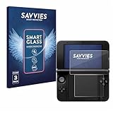 Savvies 3 Stück Panzer Schutz Glas für Nintendo 3DS XL SPM7800 9H Schutzfolie, Glas-Folie, HD Klar, Blasenfrei, Anti-Fingerabdruck, Stoßfest, Displayschutz