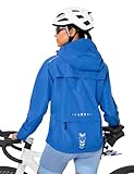 FitsT4 Sports Damen Radjacke Regenjacke Wasserdicht Fahrradjacke Atmungsaktiv Wanderjacke Windbreaker Sommer Leichte Windjacke Outdoor Jacken Reflektierend Fahrradjacke