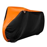 FSGRICH Fahrradabdeckung Hochwertige Wasserdicht 210T Fahrradplane Regenschutz Outdoor Fahrrad Abdeckplane mit Schlossösen Sonnenschutz Reißfestigkeit mit Beutel 200 x 110 x 70 cm