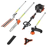 FUXTEC Benzin Motorsense FX-MT152 4in1 Multitool 52 cc - Profi-Tragegurt & 3 PS Leistung - Kombigerät Heckenschere Hochentaster Kombisystem Freischneider - 2-Takt Test Oberklasse 1,4