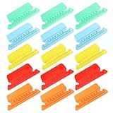 STOBAZA 50 Stück Hängeregisterkarten aus Kunststoff Farbige Hängemappen Register für Aktenordner Kleine Dokumentenetiketten für Büro und Schule