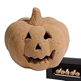 Feuerschalenkürbisse – Keramik-Halloween-Dekoration, realistische Kürbisse, Feuersteine, wiederverwendbare Halloween-Requisiten, Grill-Dekoration, Requisiten für Lagerfeuer, Outdoor-Kamine